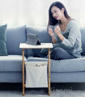 Столик Zen`s Bamboo Multifunctional Sofa Table White